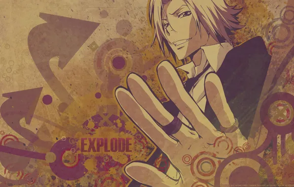 Арт, векторы, katekyo hitman reborn!, гокудэра хаято, учитель мафиози реборн