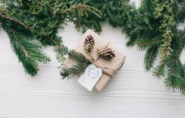 Картинка украшения, подарок, Новый Год, Рождество, Christmas, wood, New Year, gift