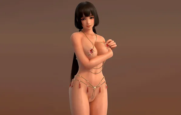 Girl, sexy, cleavage, long hair, boobs, anime, beautiful, pretty