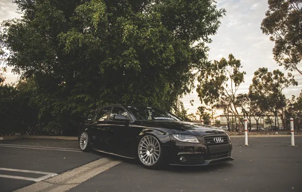 Картинка Audi, wheels, black, wagon, avant