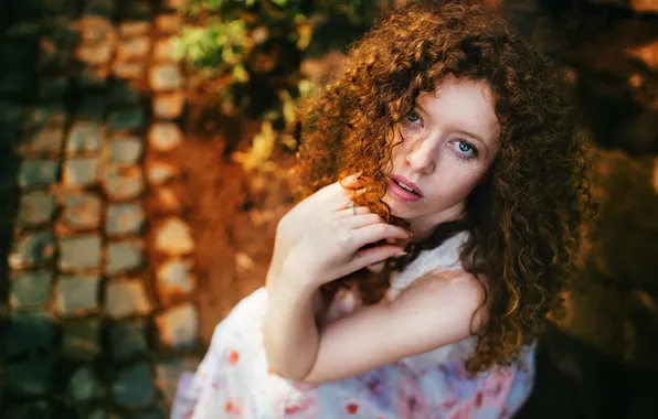 Взгляд, девушка, фон