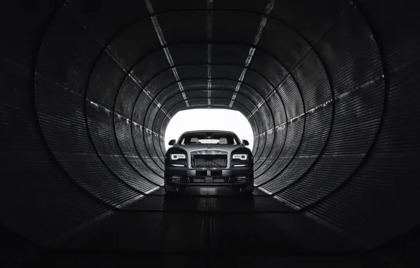 Свет, фары, light, metal, rolls royce, front, tunnel, wraith