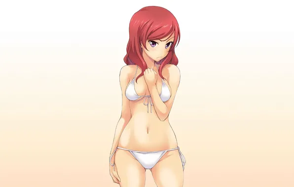 Картинка beautiful, anime, sexy, redhead, attractive, boobs, handsome, navel