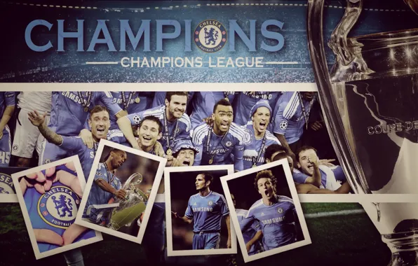 Картинка золото, футбол, финал, кубок, champions, Челси, Лига Чемпионов, UEFA