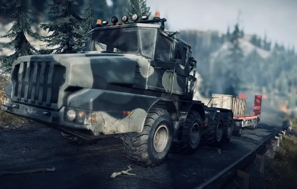 HDR, Light, Wood, Truck, Game, Trailer, Trees, Michigan