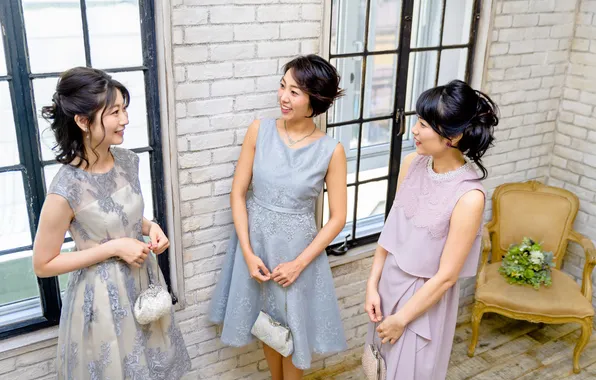 Dress, woman, lady, three women