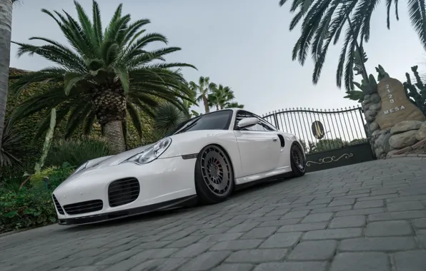 Картинка Porsche, White, 996, Rotiform, boden, Turbo Accuair