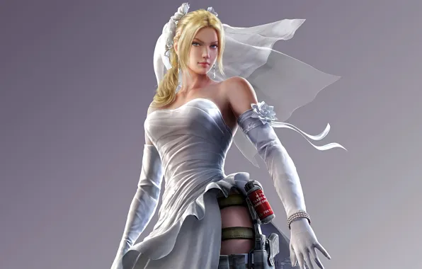 Girl, fighter, Nina, blonde, Tekken, Nina Williams, video games, charliehgl