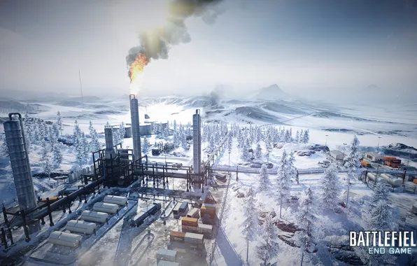 Зима, завод, end game, battlefield3