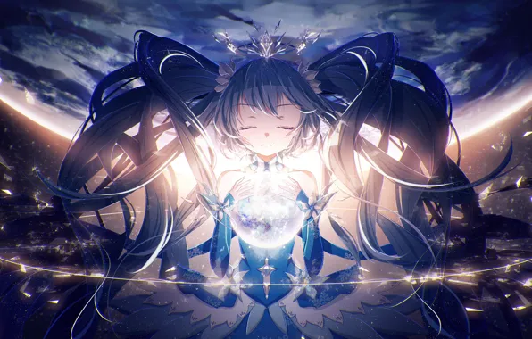 Девочка, Hatsune Miku, Vocaloid, Вокалоид, Хатсуне Мику