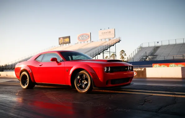 Картинка Dodge, Challenger, red, muscle car, Dodge Challenger SRT Demon