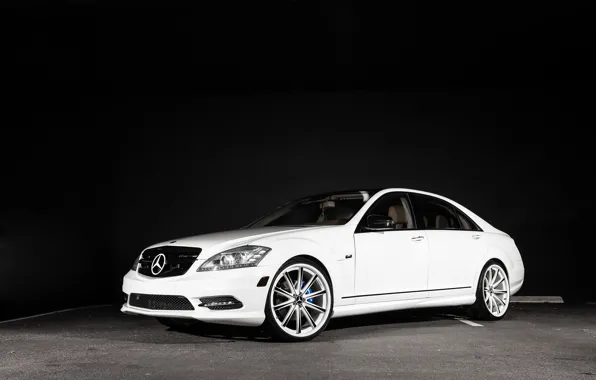 Mercedes, wheels, with, S550, Vossen, CV1