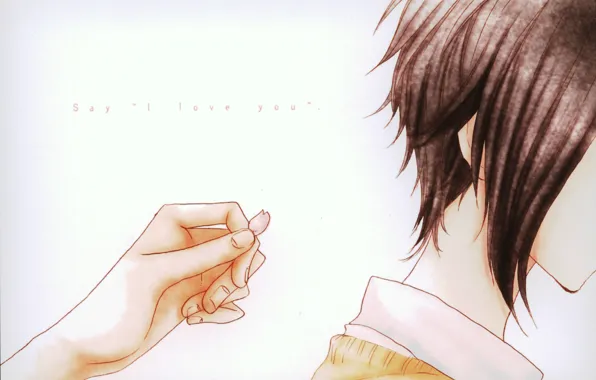 Рука, лепесток, art, затылок, tachibana mei, kurosawa yamato, kane hazuki, say I love you