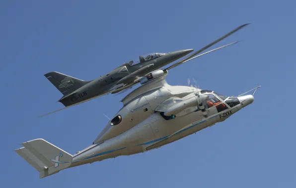 Полет, вертолёт, самолёт, экспериментальный, учебно-боевой, L-39 Albatros, гибридный, Eurocopter X3