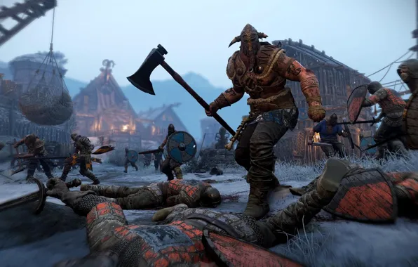 Axe, sword, game, ken, blade, viking, shield, helmet