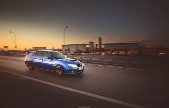 Картинка фон, обои, Subaru, Impreza, автомобиль, седан, синяя