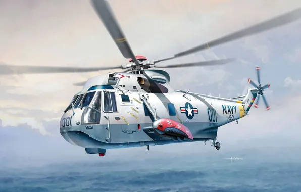 Картинка вертолет, Sikorsky, Сикорский, ВМС, Sea, транспортный, противолодочный, США.