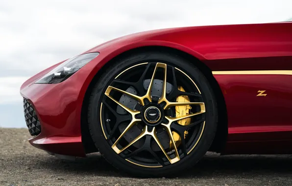 Картинка красный, Aston Martin, купе, колесо, Zagato, 2020, V12 Twin-Turbo, DBS GT Zagato