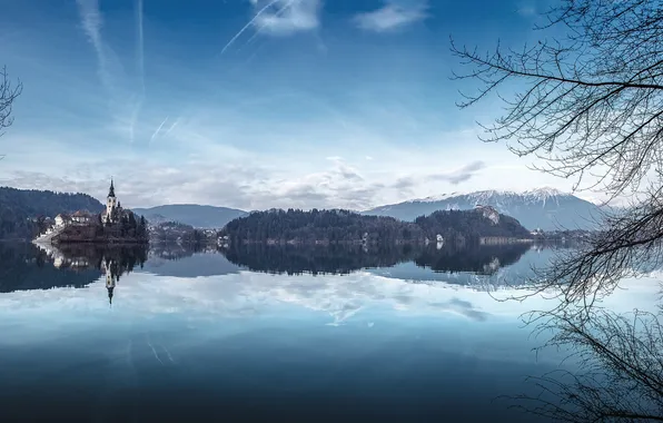 Картинка Lake Bled, Slovenia, Panorama