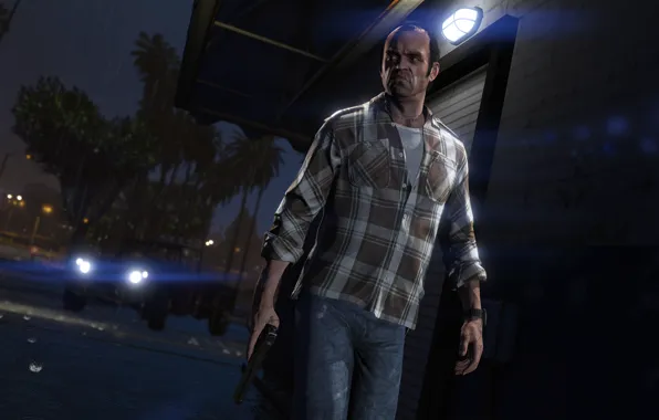 Машина, оружие, Game, Grand Theft Auto V, GTA 5, Тревор, Trevor
