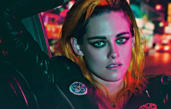 Поза, модель, макияж, актриса, куртка, прическа, Kristen Stewart, Кристен Стюарт