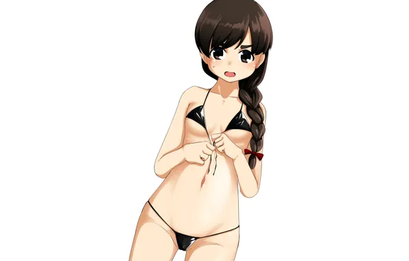 Girl, sexy, cleavage, long hair, boobs, anime, beautiful, pretty