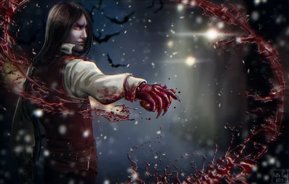 Кровь, вампир, blood, летучие мыши, Art, Katrin, vampire, Kate-FoX