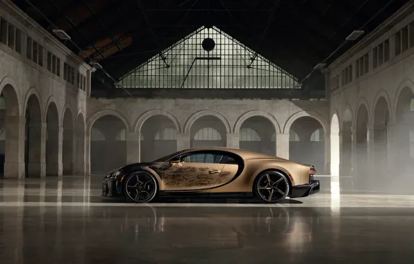Картинка Bugatti, side view, Chiron, Bugatti Chiron Super Sport Golden Era