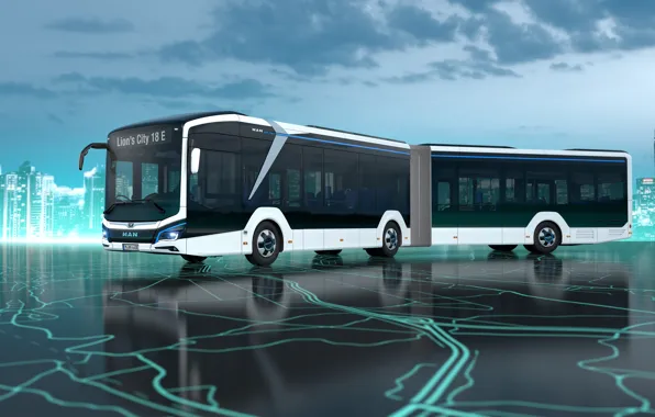 Bus, MAN, electric vehicle, Lions City 18E