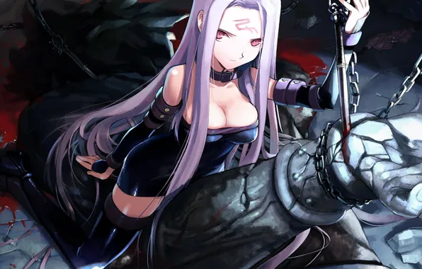 Взгляд, девушка, символ, Fate/Stay Night, Райдер