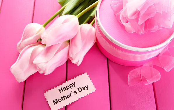 Цветы, подарок, colorful, лента, тюльпаны, flowers, tulips, gift