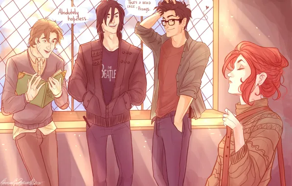 Harry Potter, Lily Evans, Remus Lupin, Sirius Black, James Potter, Viktoria Ridzel