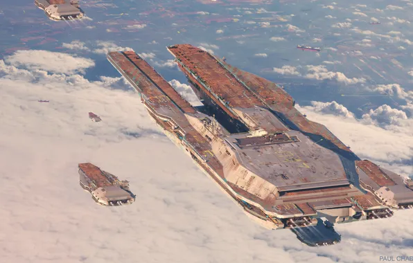 Небо, облака, корабль, final destination, Ship breaking yard