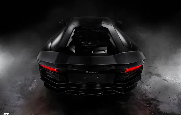 Картинка Lamborghini, Aventador, Johan Lee Photography, Matte Black, by Perillo Collision Center