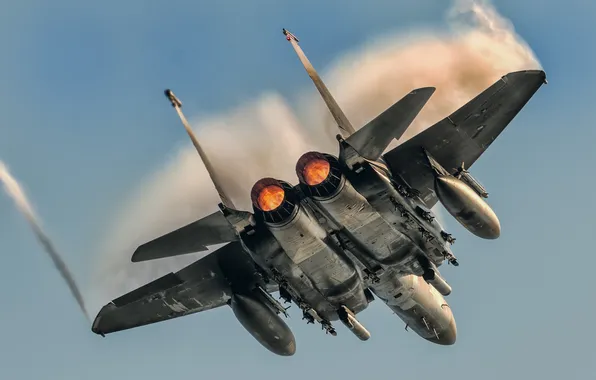 Картинка Douglas, McDonnell, American, F-15E, Strike Eagle, fighter bomber, two-seat
