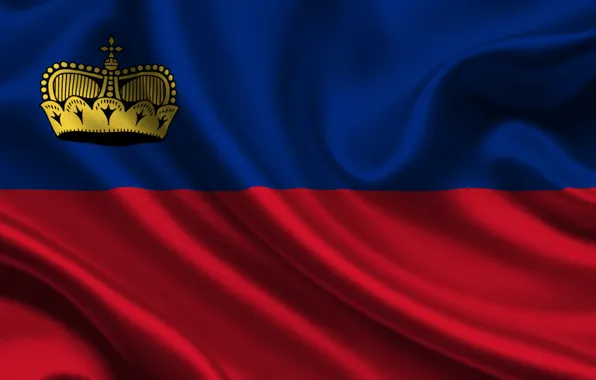 Красный, Синий, Флаг, Герб, Текстура, Flag, Корона, Liechtenstein