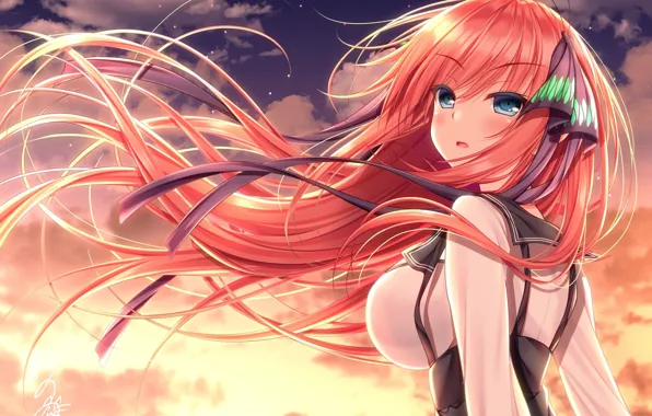 Девушка, рыжая, go-toubun no hanayome, nakano nino, yunagi amane