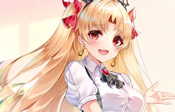 Girl, sexy, blouse, long hair, boobs, anime, beautiful, pretty