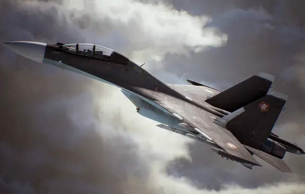 Game, sky, aircraft, cloud, jet, kumo, hunting, Ace Combat 7