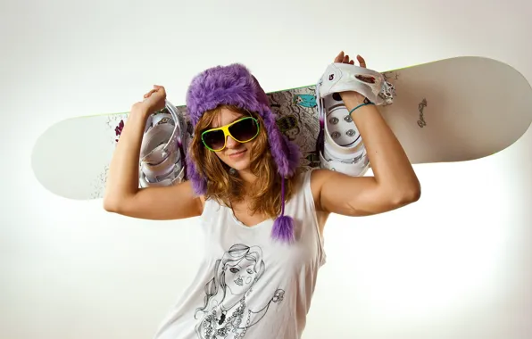 Картинка девушка, спорт, экипировка, skateboard