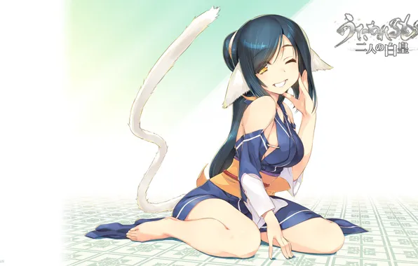 Фон, аниме, арт, днвушка, kuon, utawarerumono futari no hakuoro