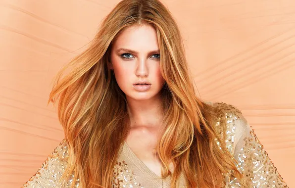 Взгляд, фон, модель, портрет, красотка, Romee Strijd, Роми Стрейд