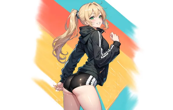 Kawaii, girl, hot, sexy, ass, green eyes, anime, pretty