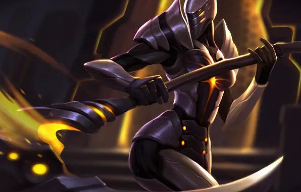 Воин, коса, art, доспех, Heroes of Newerth, Fayde, Ascension Fayde