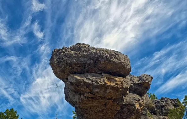 Картинка небо, облака, камни, скалы