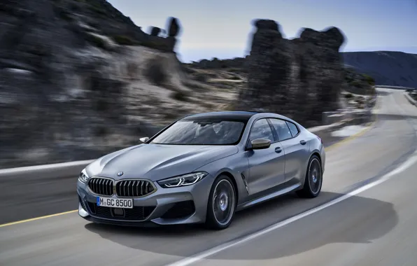 Картинка разметка, купе, скорость, BMW, Gran Coupe, 8-Series, 2019, четырёхдверное купе