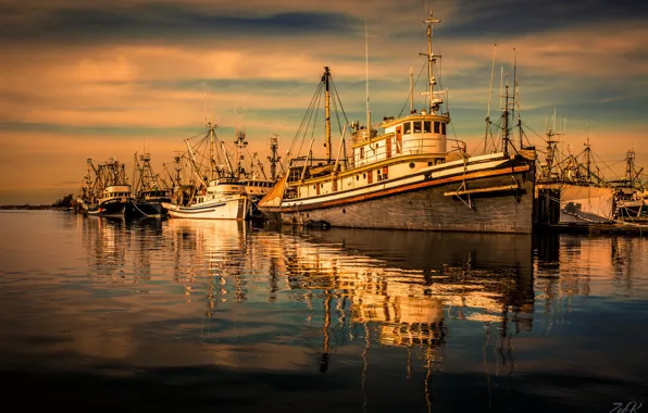 Картинка море, корабль, причал