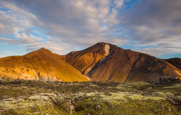 Небо, горы, природа, фото, Исландия