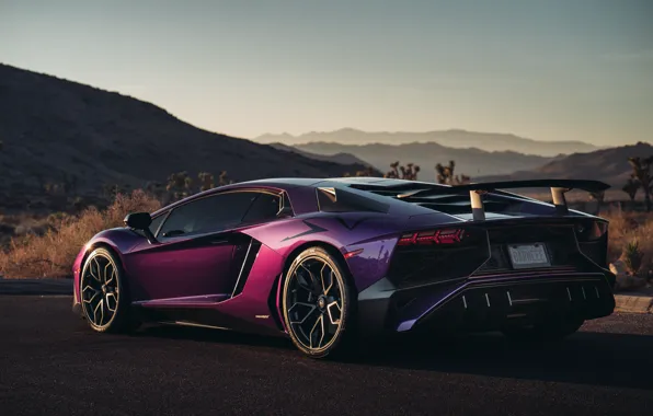 Картинка Lamborghini, суперкар, вид сзади, Aventador, HRE, Superveloce, LP-750, Aventador SV