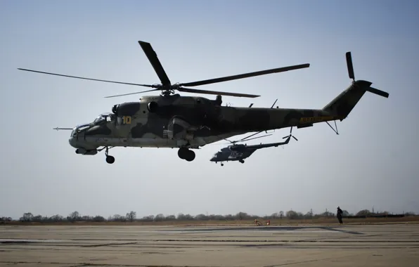 Ми-8АМТШ, Ми-24П, ВВС Росии